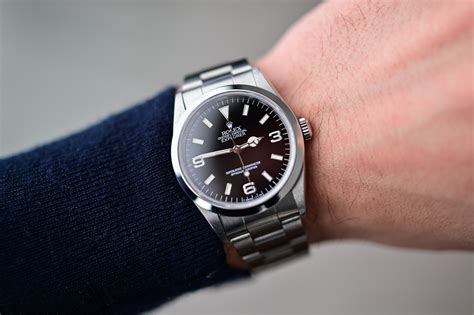 why is yhe explorer 1 rolex always in black